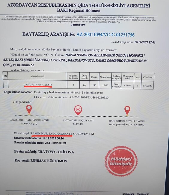 Xəlil Göyüşov şadlıq sarayında camış ətinin verilməsindən danışdı: "AQTA-nın açıqlaması qərəzlidir..."