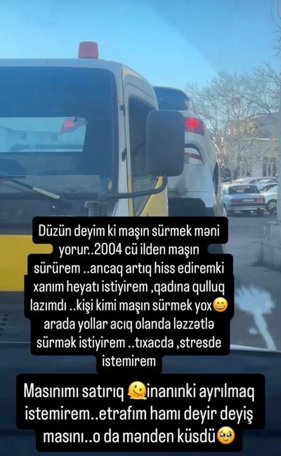 "Xanım həyatı istəyirəm, qadına qulluq lazımdır"