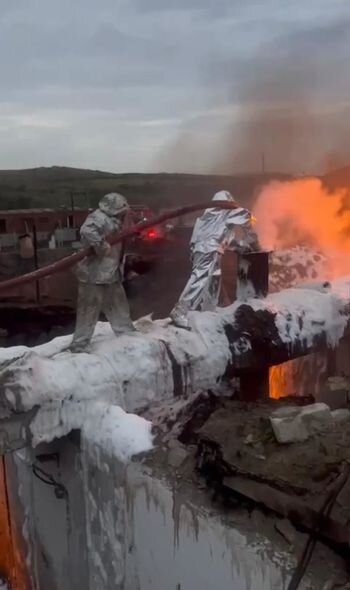 FHN: "Xankəndi şəhərinin yaxınlığında yanacaqdoldurma məntəqəsindəki yanğın söndürülüb" -YENİLƏNİB+FOTO/VİDEO