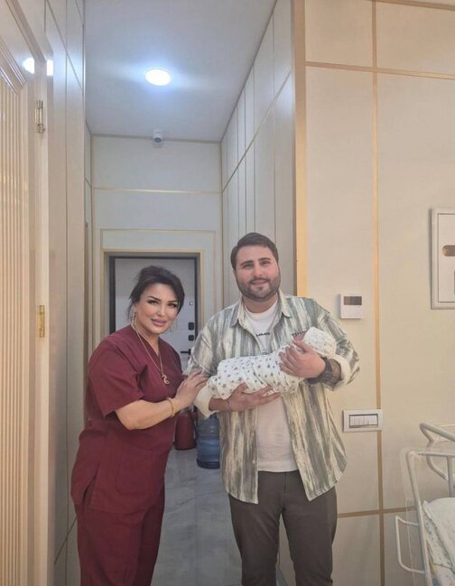 Yeni doğulan nəvəsinin fotosunu paylaşdı
