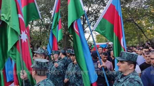 Zaqatalada şəhid Turan Məhərrəmovun dəfn mərasimi keçirildi - FOTO