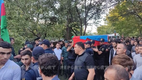 Zaqatalada şəhid Turan Məhərrəmovun dəfn mərasimi keçirildi - FOTO