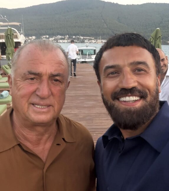 Zamiq və oğlu Fatih Terimlə bir arada - Fotolar